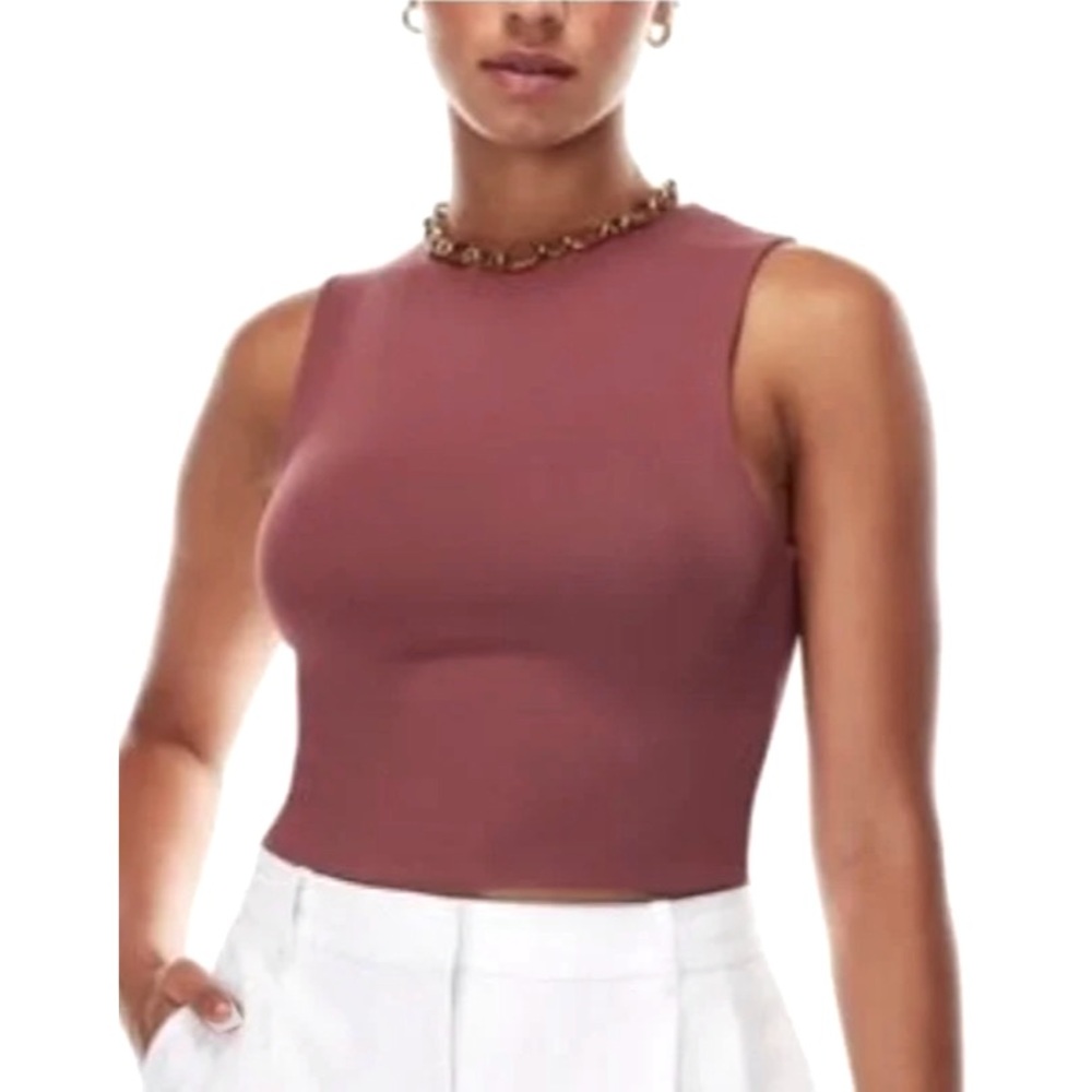 aritzia babaton contour muscle tank in rose (pink/mauve)